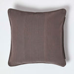 Cotton Rajput Ribbed Cushion Cover | 60cm x 60cm | Charcoal Grey