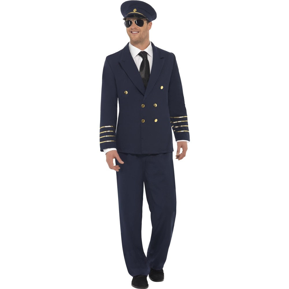 Pilot Costume, Navy Blue | Medium