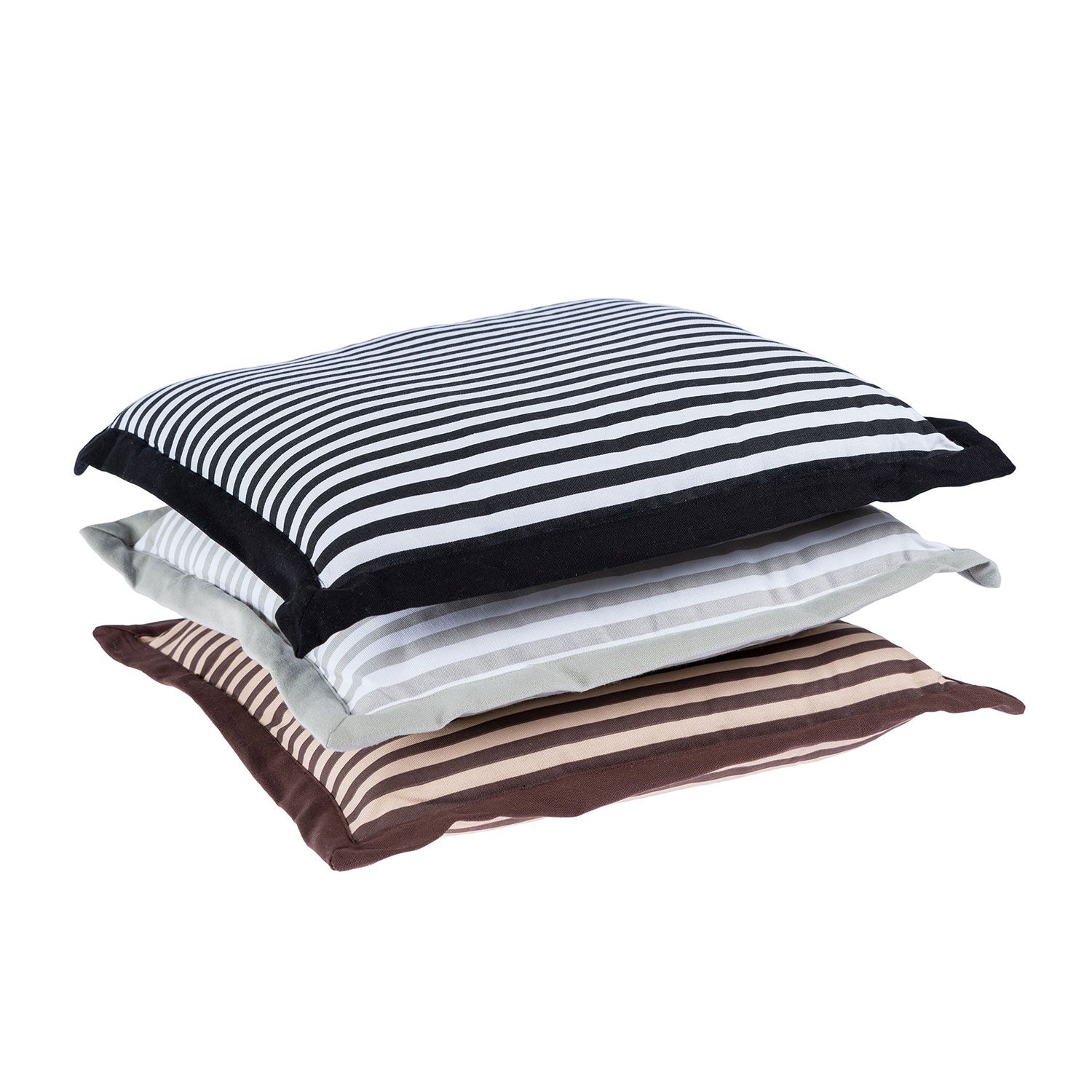 Striped Chair Seat Pad | 40cm x 40cm | Black & White