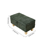 Breeins Chenille Upholstered Storage Ottoman