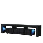 Nova Tv Unit 200cm With Led Lights | Black