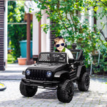 12v Kids Electric Ride On Car Truck Off-road Toy W/ Remote Control | Black
