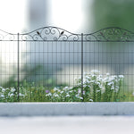 Garden Fence 4 Panels 44in X 12ft Steel Border
