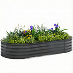 Galvanised Raised Garden Bed Planter Box | Dark Grey
