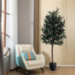 120cm/190cm Tall Artificial Olive Tree Decorative Plant In Planter | Large