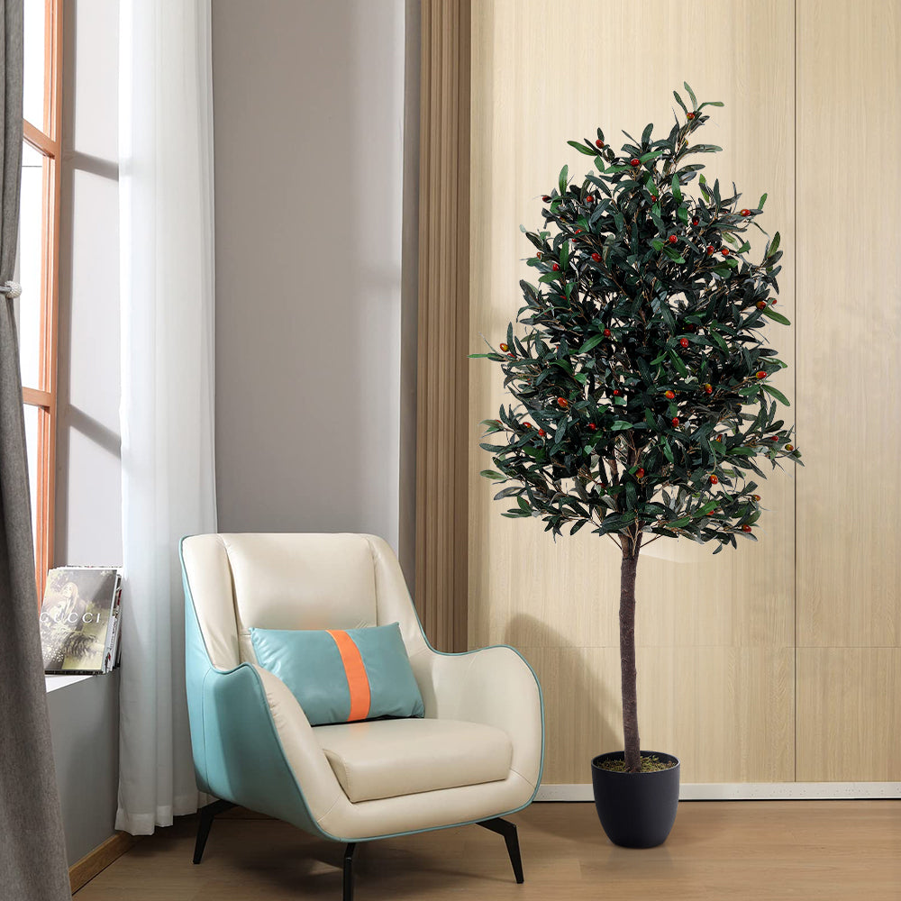 120cm/190cm Tall Artificial Olive Tree Decorative Plant In Planter | Large