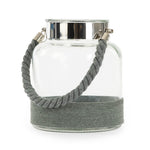 Hurricane Glass Lantern - Grey