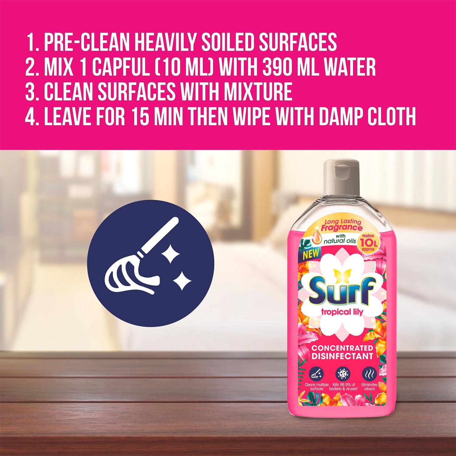 Concentrated Disinfectant Tropical Lily Multi-purpose Cleaner, 240ml, 3pk