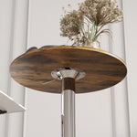 HOMCOM Round Bar Table, Swivel Bistro Table With Adjustable Height