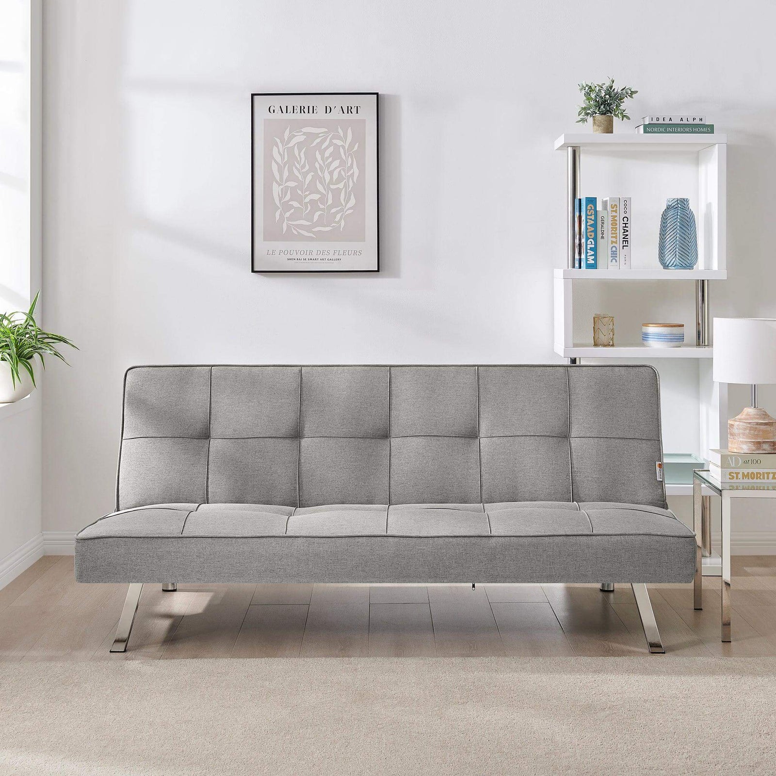 Click Clack Linen Blend Sofa Bed - 3 Seater | Grey
