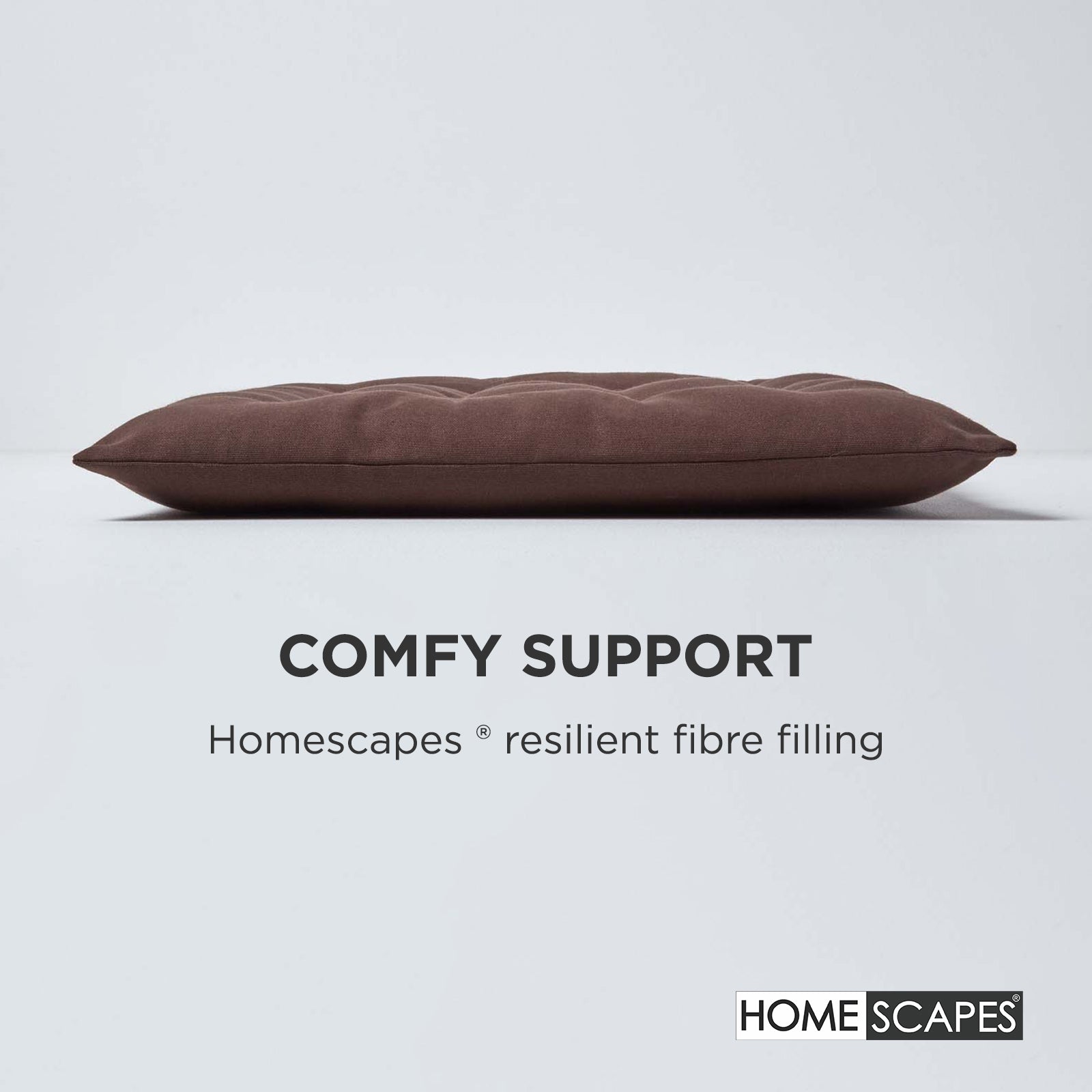 100% Cotton Seat Pads Plain Chair Cushions For Dining Room, Kitchen, Or Outdoor Garden Use | Set-of-6 | Chocolate