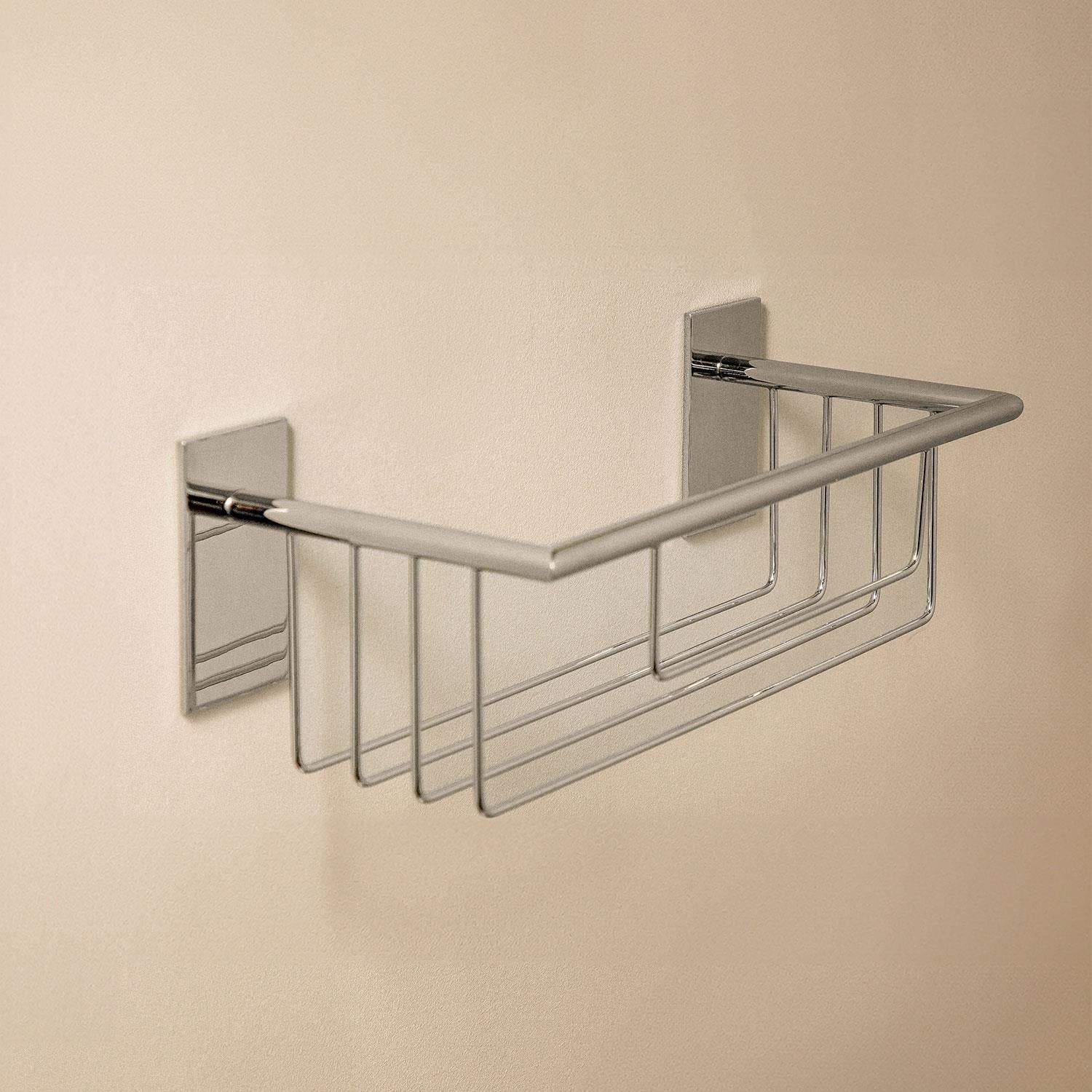 Shower Caddy, Shower Basket 30cm Self-adhesive Silver Stick Collection