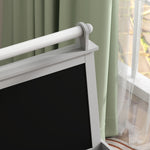 Double-sided Art Easel For Kids W/ Paper Roll, Storage Baskets | Gray