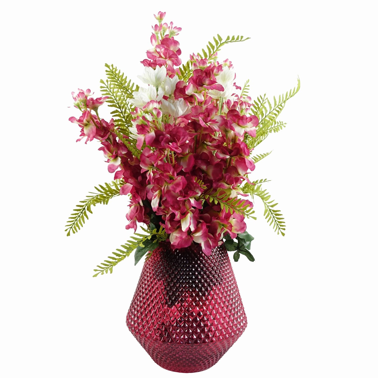 6 X 75cm Delphinium Dark Pink Artificial Stem