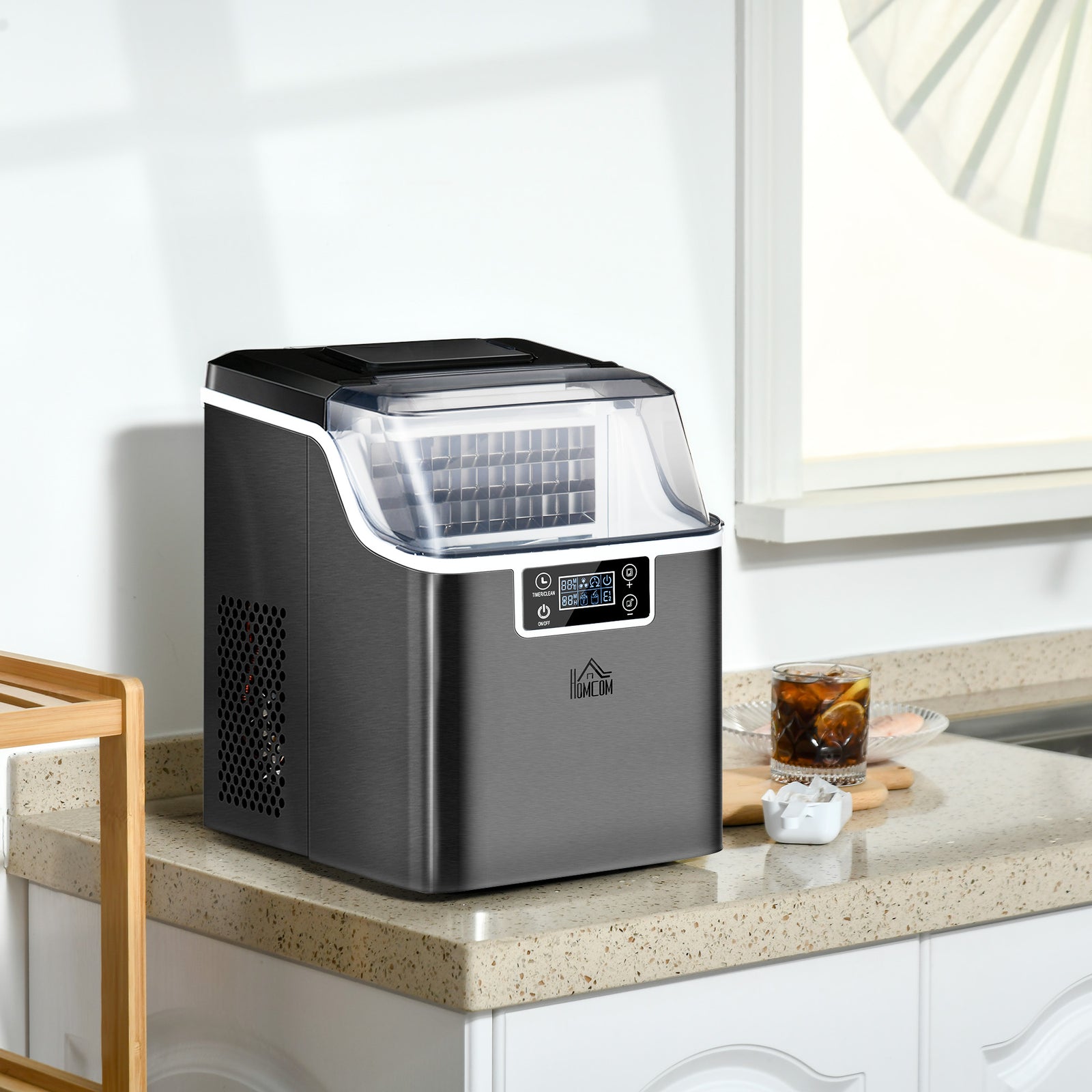 Ice Maker Machine Counter Top Ice Cube Maker 20kg In 24 Hrs | One Size | Black