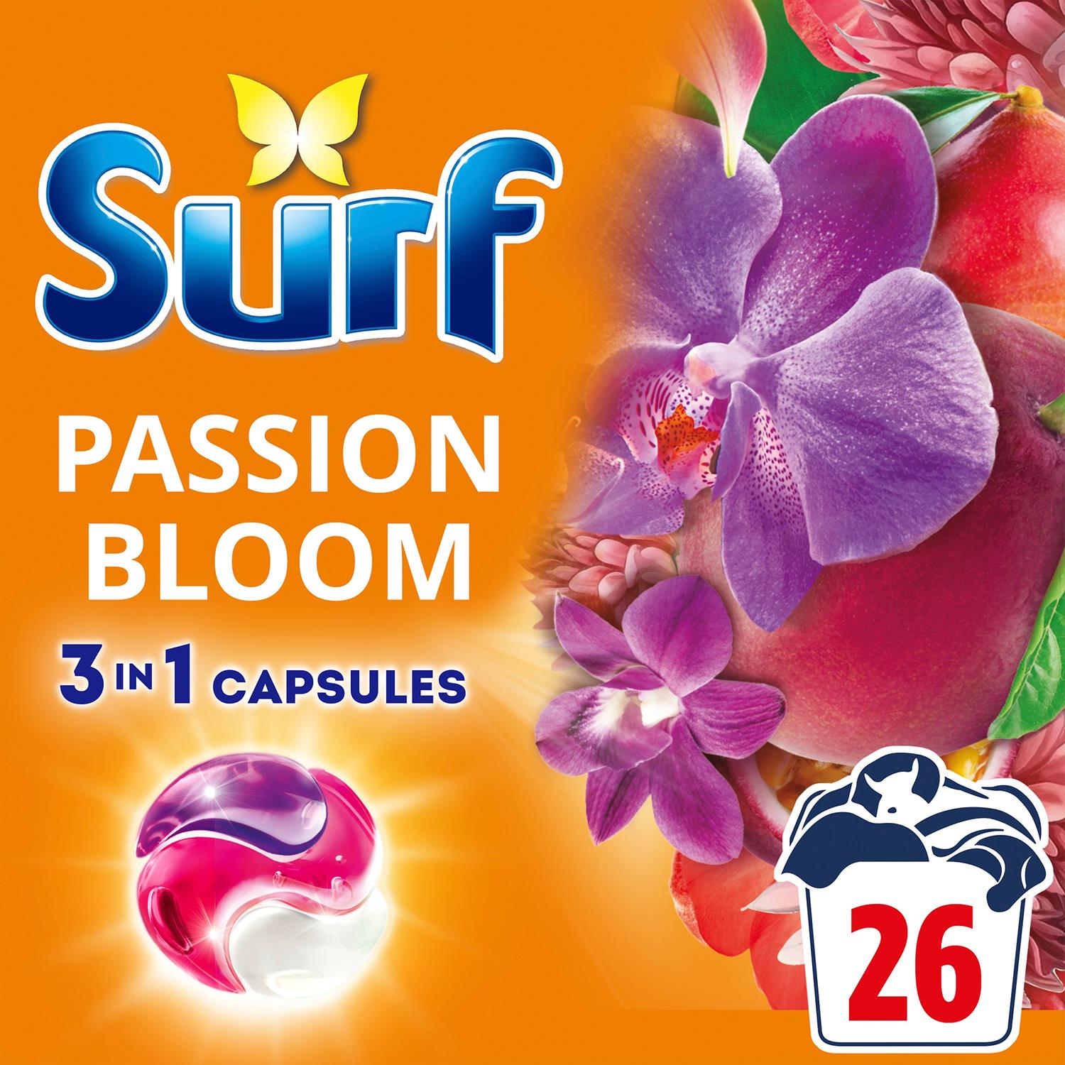 3 In 1 Laundry Washing Detergent Capsules Passion Bloom | Set of 4