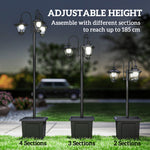 Outsunny Solar Lamp Post Dusk-to-dawn Sensor 185 Cm Black