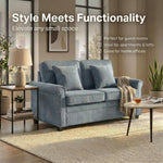 Ramy Corduroy Sofa Bed 2 Seater | Blue