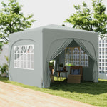 3x3m Pop Up Gazebo With Sides, Bag, Upf50+ | Light Grey