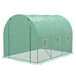 3x2m Polytunnel Greenhouse W/ Sprinkler System | Small | Green