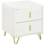 Nightstand With 2 Drawers, Side End Table For Living Room