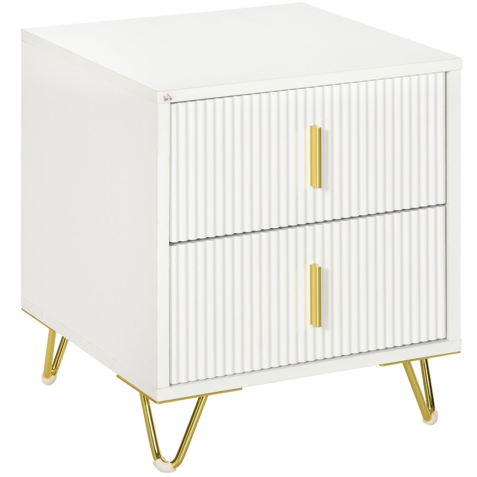 Nightstand With 2 Drawers, Side End Table For Living Room