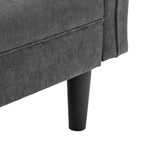 Breeins Chenille Upholstered Chaise Lounge With Side Table