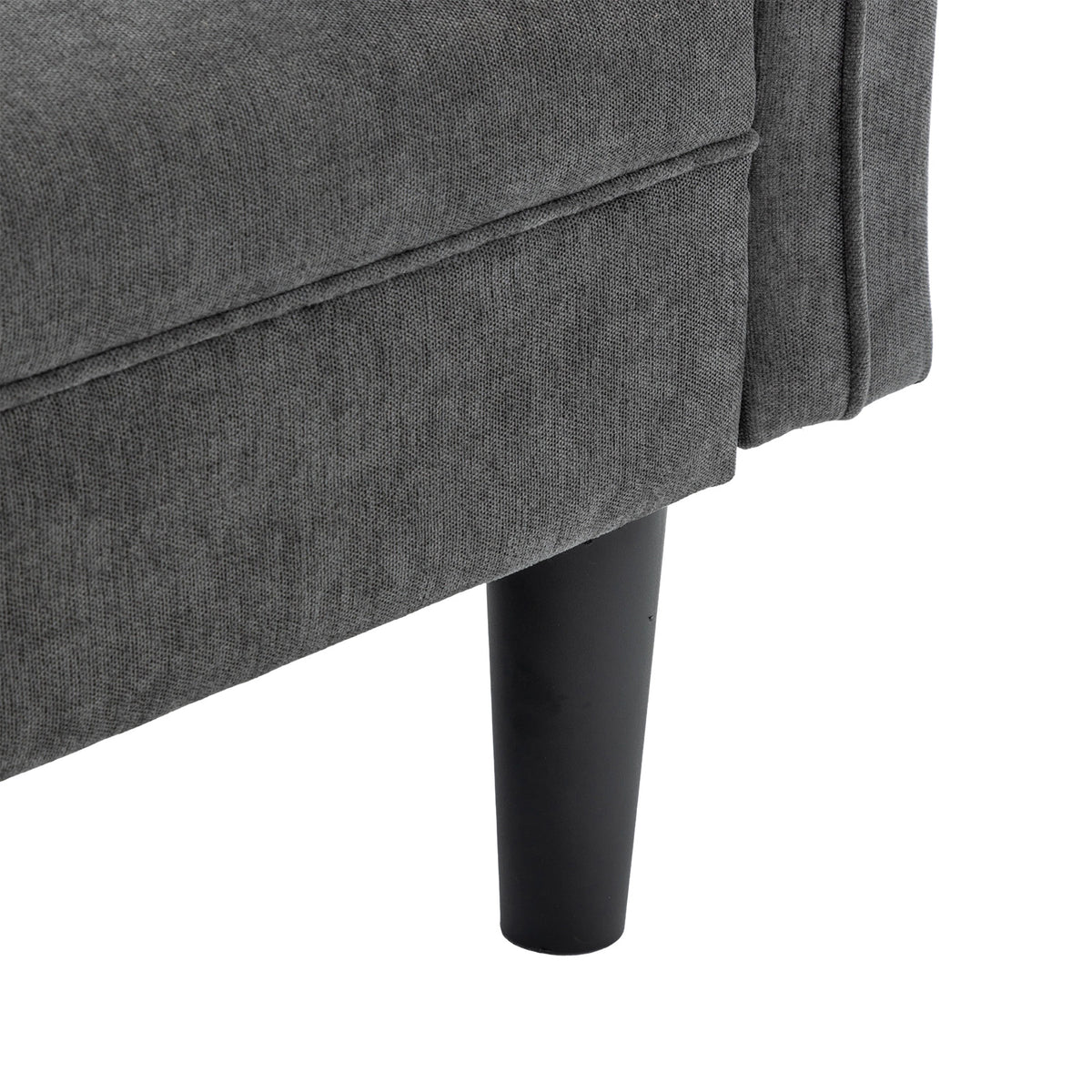 Breeins Chenille Upholstered Chaise Lounge With Side Table