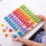 Wooden Number Tray, Kids Maths Toy - 100 Pieces