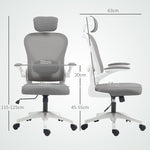 Executive Mesh Office Chair With Headrest, Lumbar Support | One Size | Gray