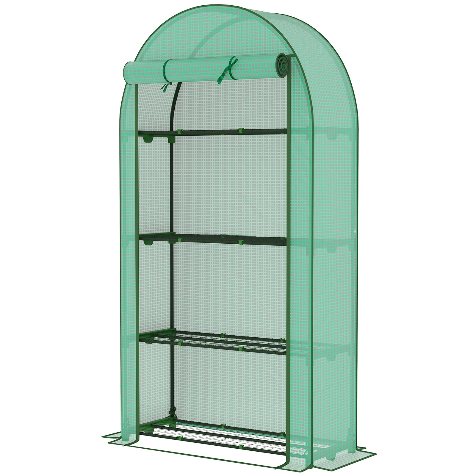 4 Tier Mini Greenhouse W/ Reinforced Pe Cover