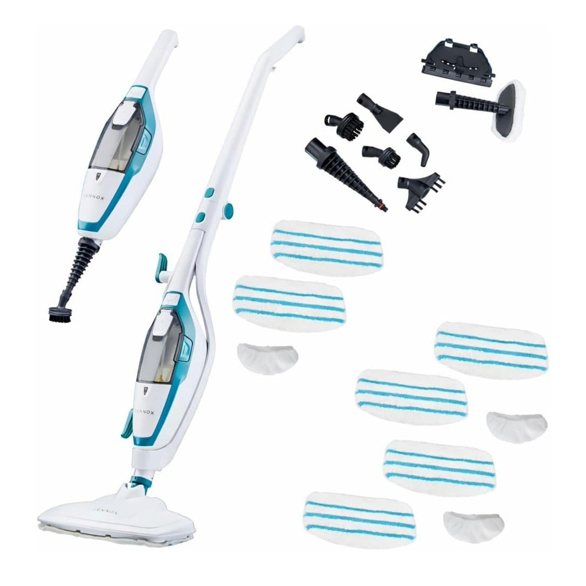 Multifunctional Steam Mop With Cleaning Pads | 9 Cleaning Pads | White
