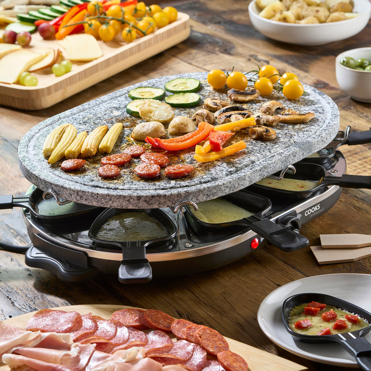 Electric Raclette Grill With Stone Plate