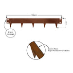 Metal Lawn Edging Garden Border - 5 Pieces | 5m | Rust