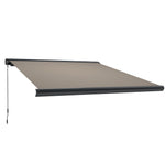 Diy Retractable Canopy With Remote Controller For Patio | Large | Light Grey