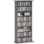 Cd Storage Unit Dvd Tower Blu-ray Storage Shelf For Office | Small | Gray