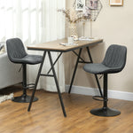 Bar Stools Set Of 2, Modern Armless Bar Chairs | Grey