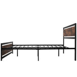 Single/double/king Metal Bed Frame With Headboard Footboard | King | Brown