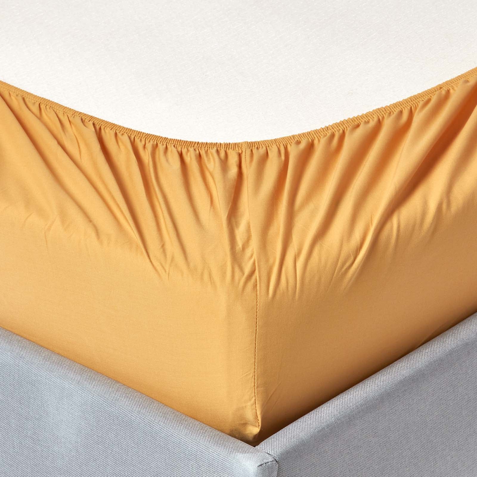 Egyptian Cotton Deep Fitted Sheet 200 Tc | Single | Mustard