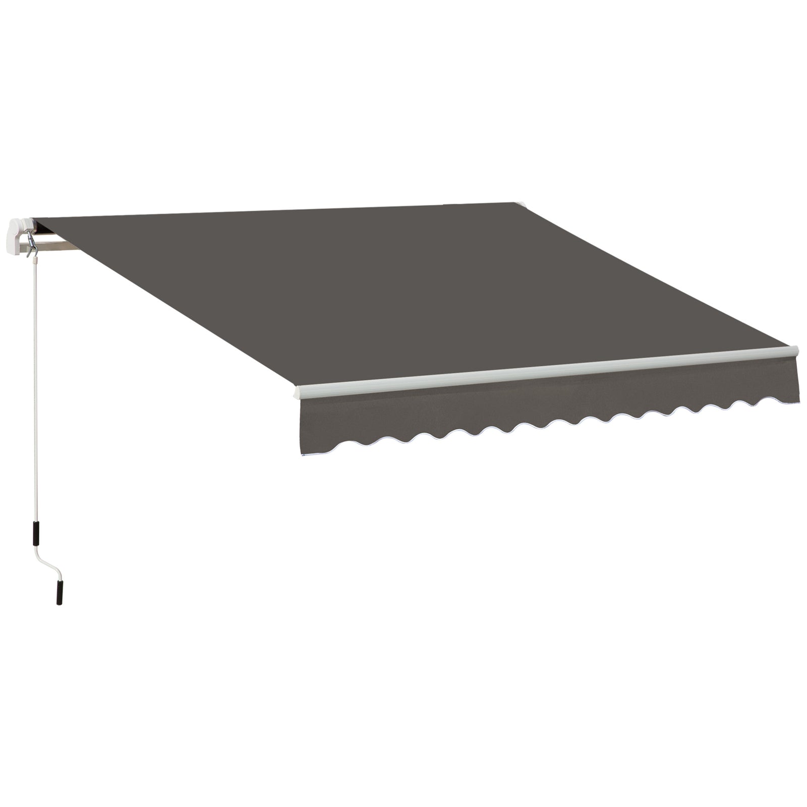3x2m Manual Window Awning W/ Hand Crank | Gray