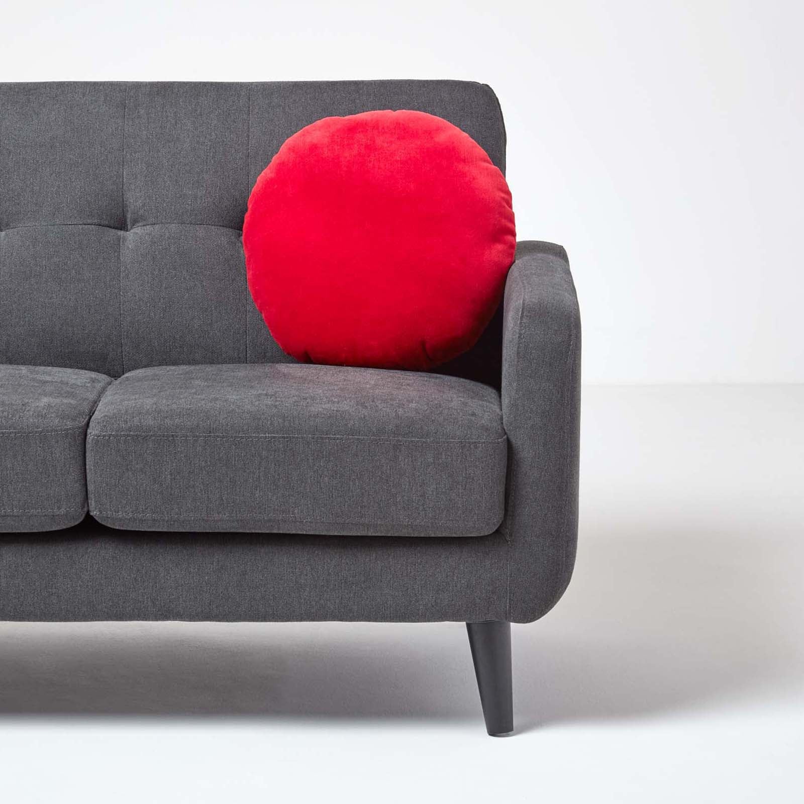 Luxury Velvet Round Cushion | 40cm x 40cm | Red