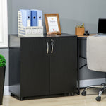 2 Tier Locking Office File Organisation With 2 Keys | One Size | Black