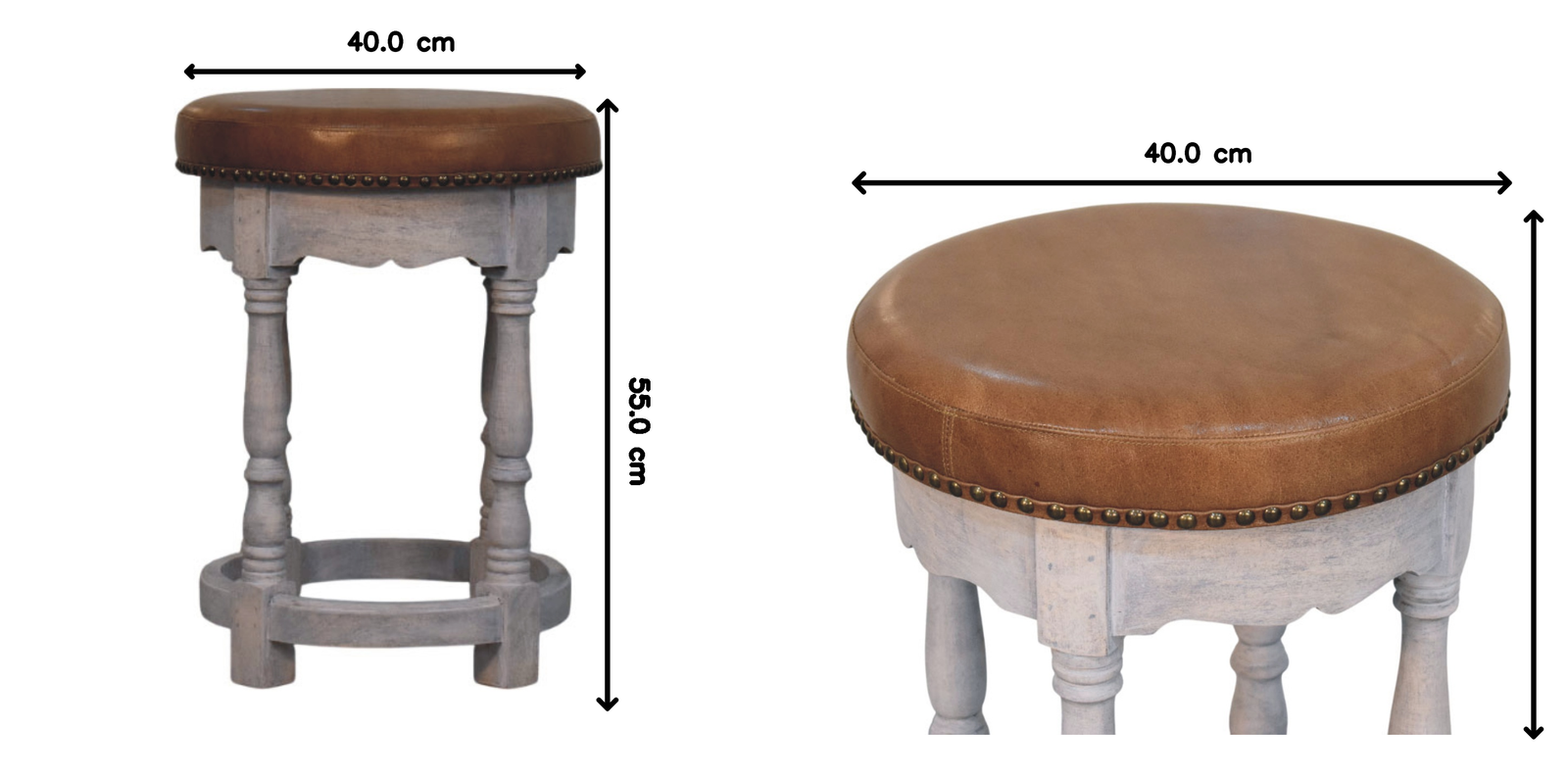 Artisan Furniture Solid Wood Rustic Charm Stool