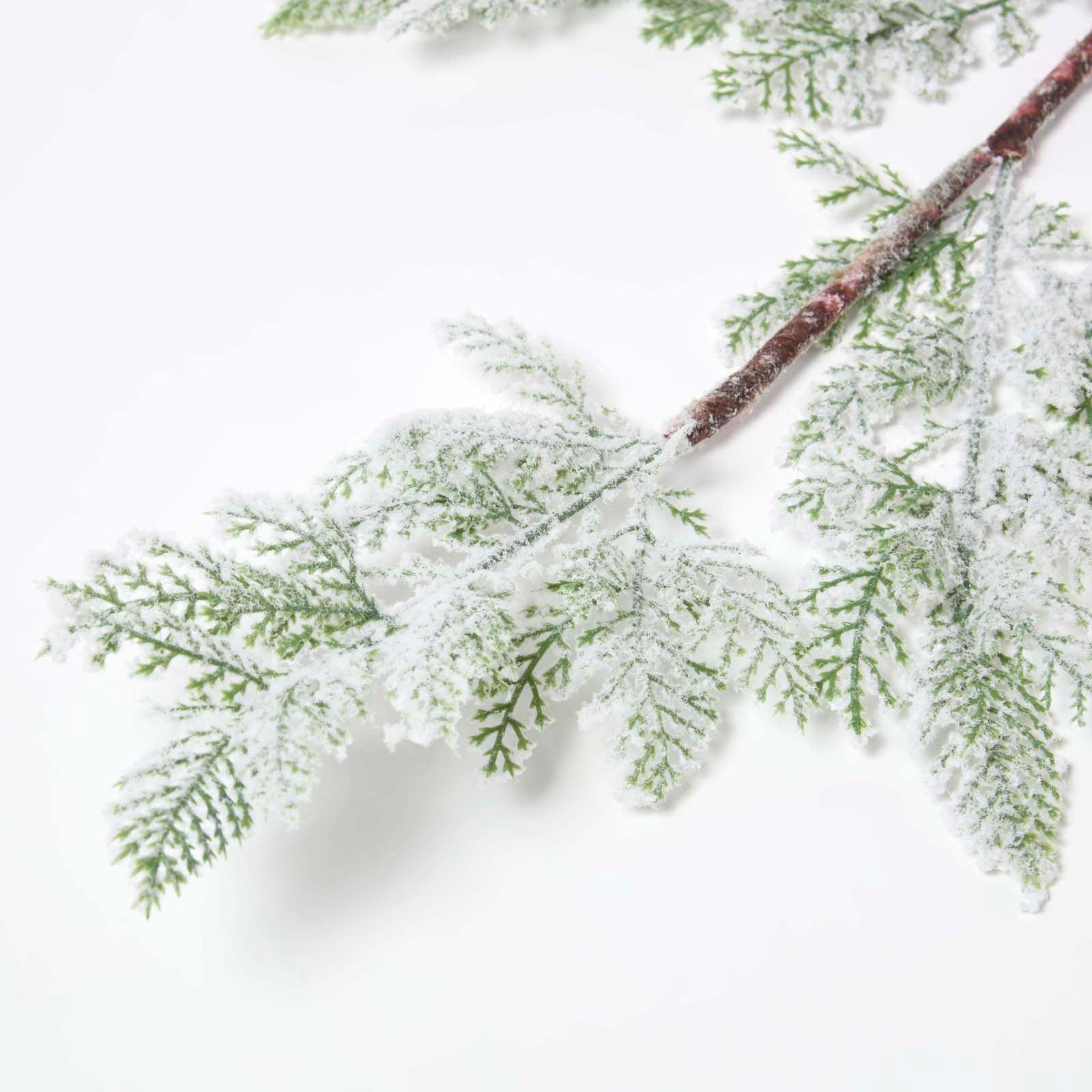 Artificial Snowy Christmas Pine Stem, 27 Cm