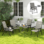 Folding Chair W/ Breathable Mesh Fabric Seat | Set of 4