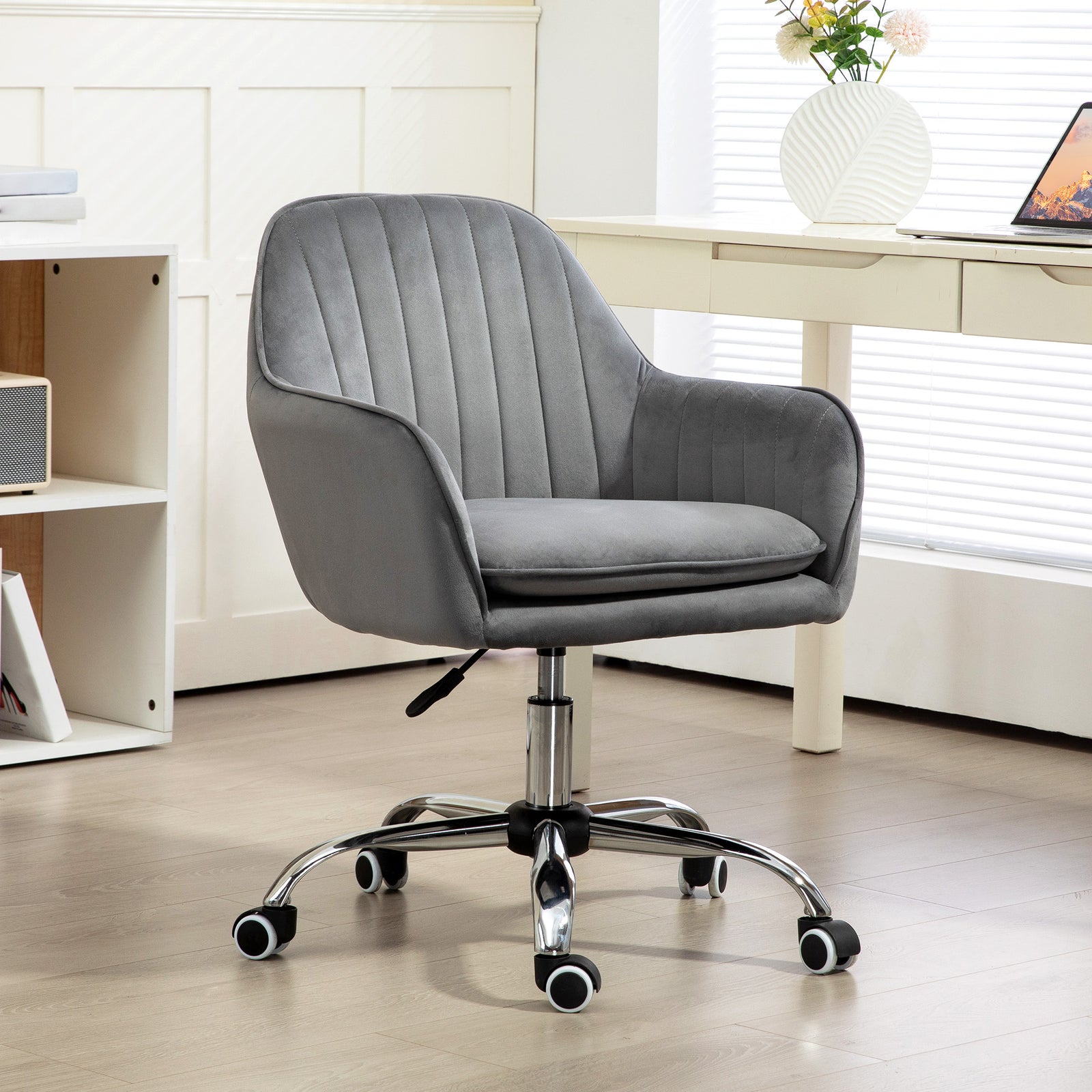 Office Chair, Swivel Desk Chair W/ Adjustable Height