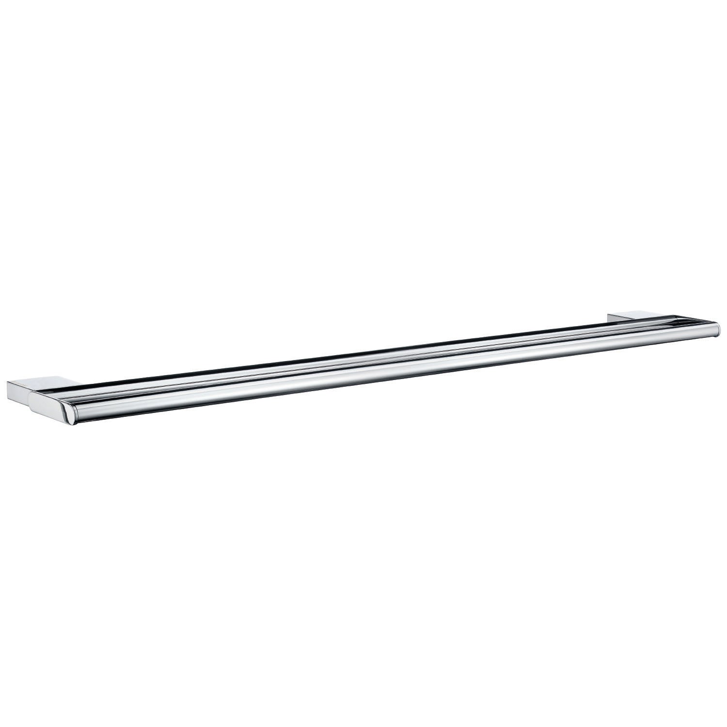 Polished Chrome Towel Rail Wall Mounted Bathroom Storage | Double | Polished Chrome