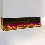 50/60inch 3-sided Recessed Smart Electric Fireplace With Wifi App Control, 12 Flame Colours, Adjustable Flame Sound, 900w/1800w Heater，weekly Timer Function | Large