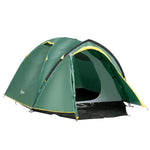 Compact Camping Tent W/ Vestibule & Mesh Vents For Hiking | Multi Colour