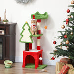 103cm Christmas Cat Tower With Scratching Post And Board, Green
